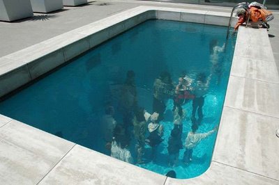 Swimming pool art installation in 21st Century Museum