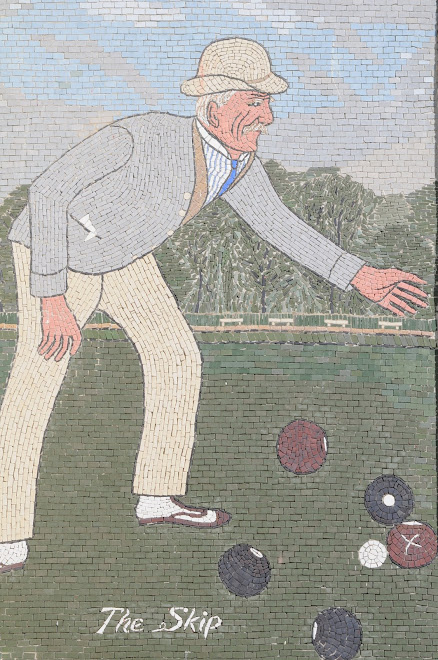 Mosaic at the Lawn Bowling Club of Oakland, California