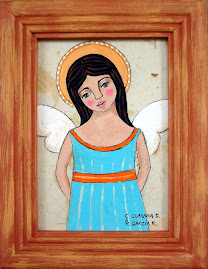 Angel on hand made paper