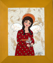 Angel in dress with dots