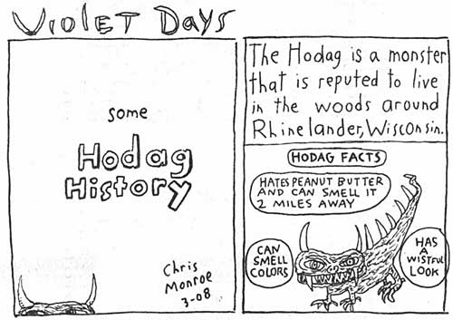 Violet Days Hodag History first two panels