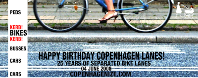 Happy Birthday Copenhagen Bike Lanes! 25 years of cycling safety