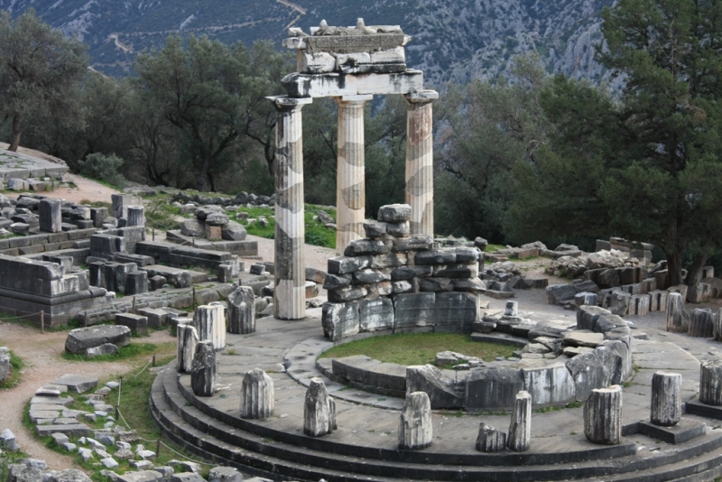 Tholos at Delphi, Greece.