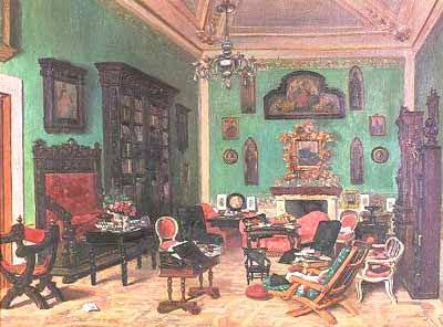 Painting of the Casa Guidi Drawing by George Mignaty