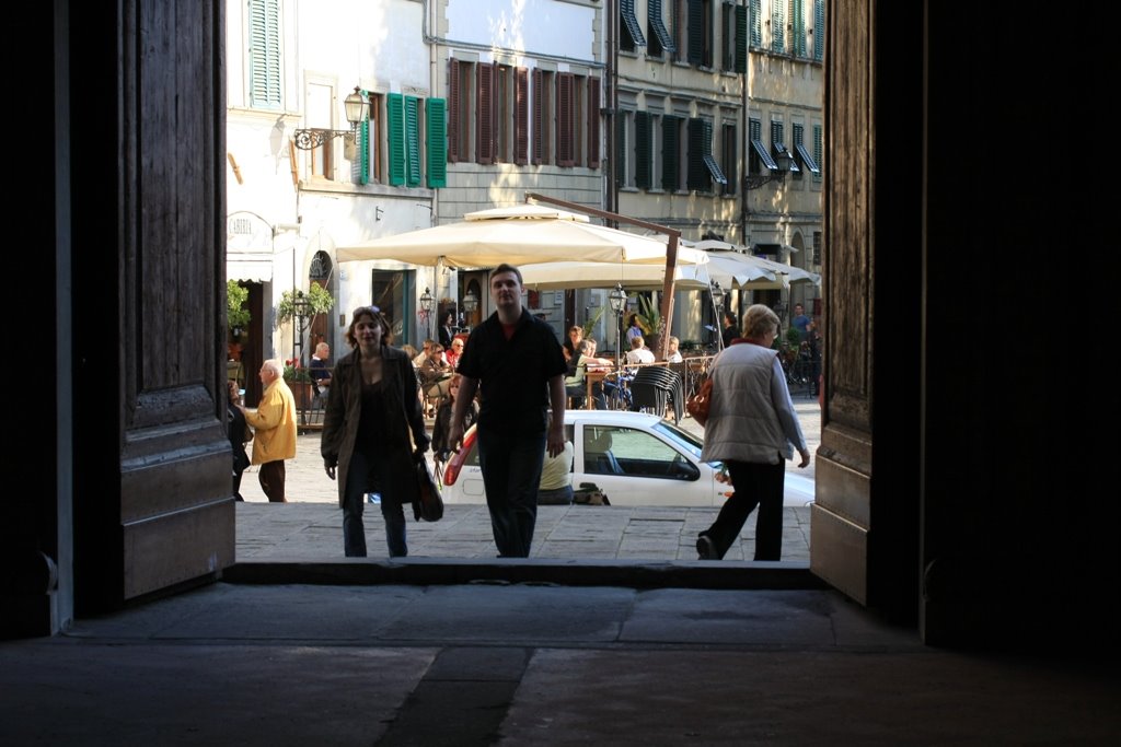 Santo Spirito Looking Outside Main Door to Piazza