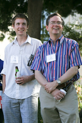 Jimmy and Jim Fruchterman, holding beers, photo credit Sophie Asmar