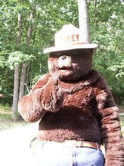 Smokey visits Indiana Dunes State Park campgrounds..