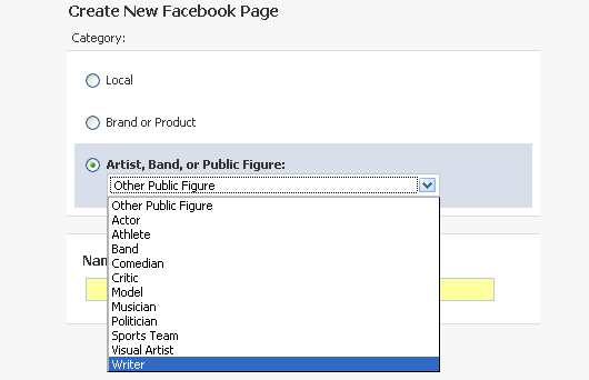 Creating a Facebook page