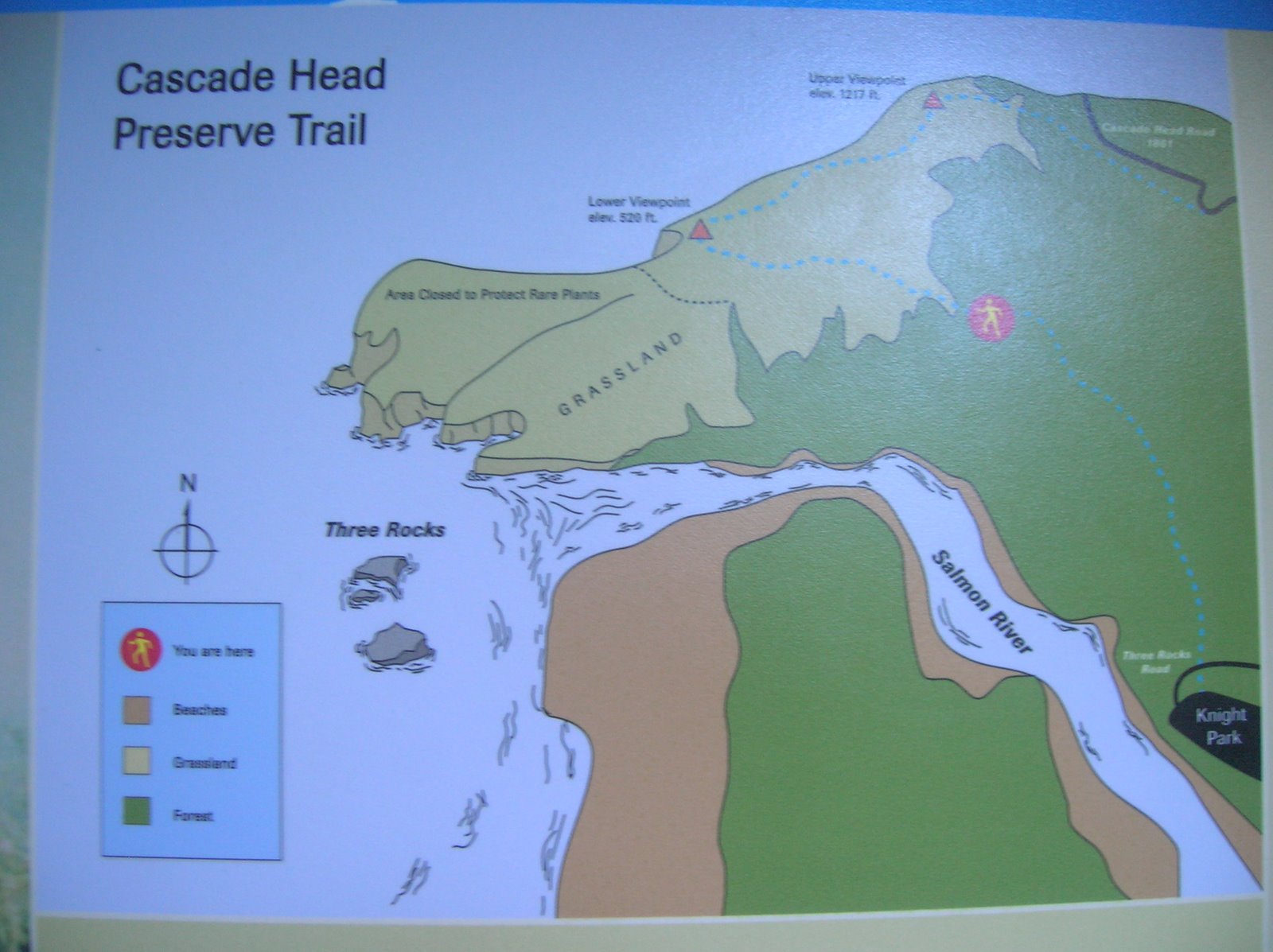 Plano de situación de Cascade Head