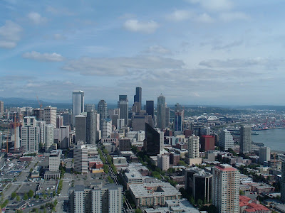 Last view of downtown Seattle, from the Needle.