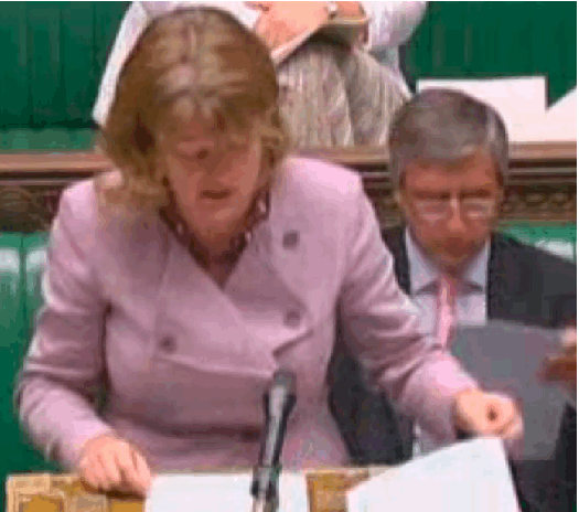 Heavily scripted performance by Crossrail hole plot-agenda fronter Ruth Kelly...