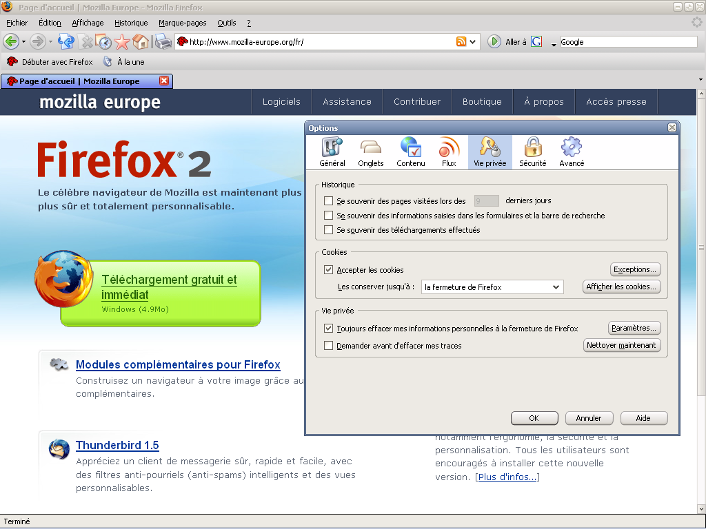 Theme Isno pour Firefox 2