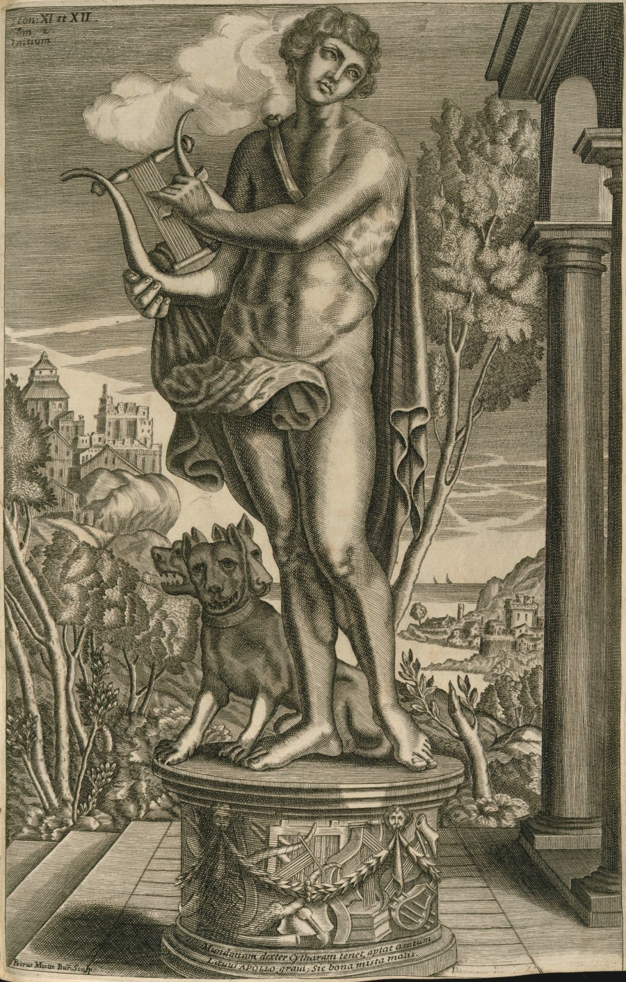 Euterpe with Cerberus at her feet