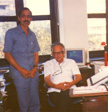 With RK Laxman, Cartoonist at his Times of India Office, Mumbai