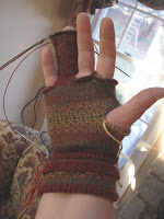 Fair Isle glove before ripping
