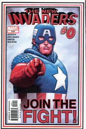 2004 cover to NEW INVADERS #0, featuring USAGENT as Captain America as Uncle Sam.