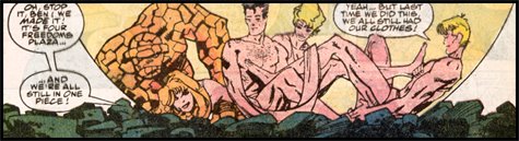 Naked Fantastic Four orgy. Heroes with feet of clay, or sick Skrull rituals? U-DECIDE!