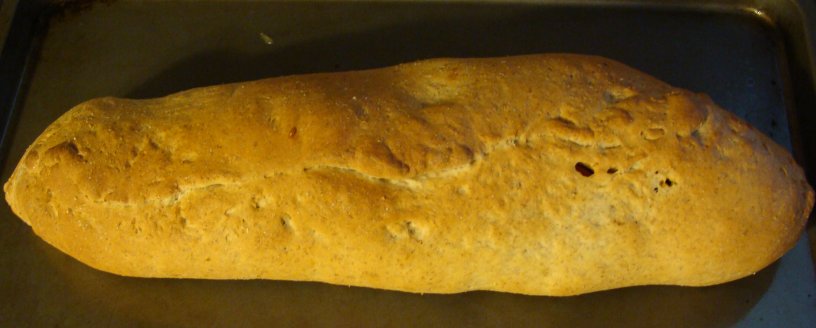 Cooked stuffed bread