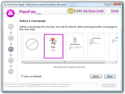 Skype fax met PamFax