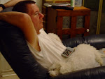 Daddy and I sleeping in the recliner