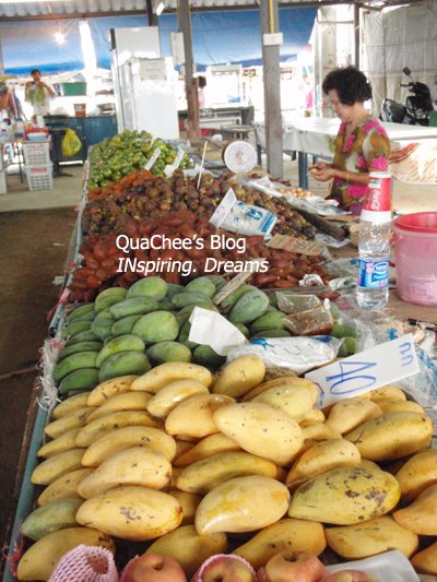 thai night market, thailand, fruits, mango
