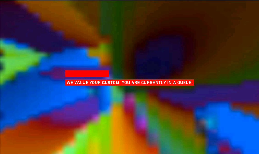 Radiohead's In Rainbows download screen, Processing...