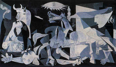 Imagen del cuadro (painting)Guernica de Picasso expuesto en el Museo Reina Sofía de Madrid  Google-lización cultural Picasso