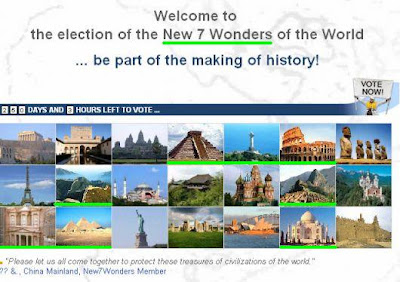 Fotorgrafía (photo) de los 21 monumentos pre-seleccionados en new7wonders siete maravillas del mundo