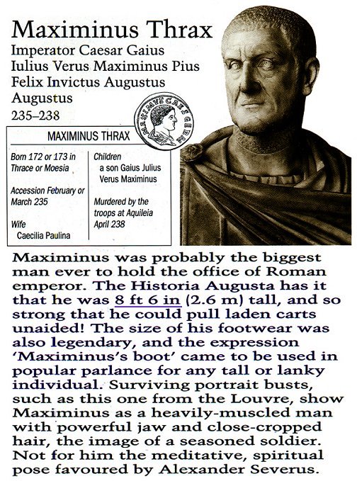 Roman Emperor Maximinus Thrax was 8'-6"