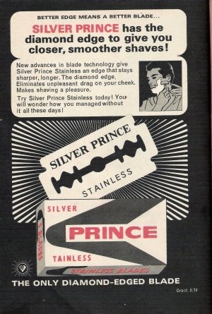 Ad for Silver Prince Razor Blade