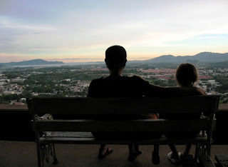 My family enjoying the view from Rang Hill