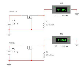 Reverse Polarity Protection using Mosfet