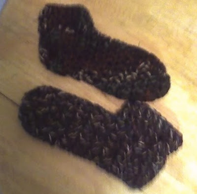 Crocheted Moccasin Slippers - Free Crochet Pattern