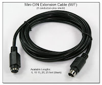 Mini-DIN Extension Cable (M/F)