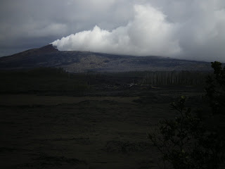 A steaming volcano at Hawai'i Volcano National Park