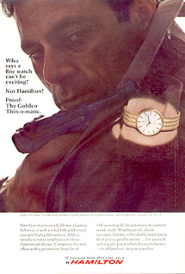 When you buy a man's watch, buy a MAN's Watch.  1960s Macho Watch Ads