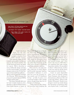LIP Feature in International Watch Magazine