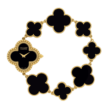 Van Cleef & Arpels Alhambra Vintage Onyx Watch