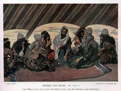 "Jethro and Moses" by James Tissot