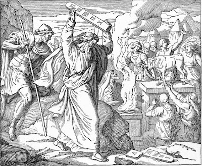 "Moses Breaks the Tablets of Stone" from Treasures of the Bible (Moses)