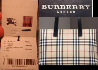 burberry london label authentic