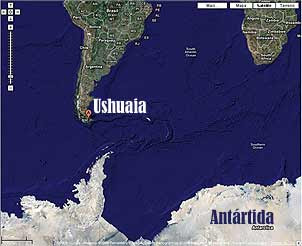 Ushuaia e o continente Antártico