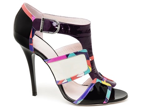 A Woman and her Shoes.: Emilio Pucci Black and Multi-Coloured Sandal